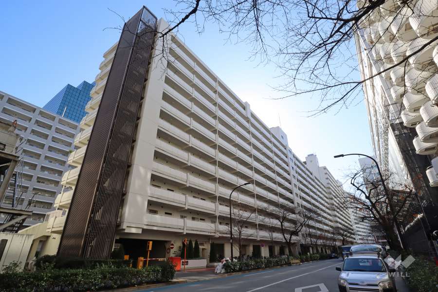 三田ナショナルコートの外観(北西側から)
