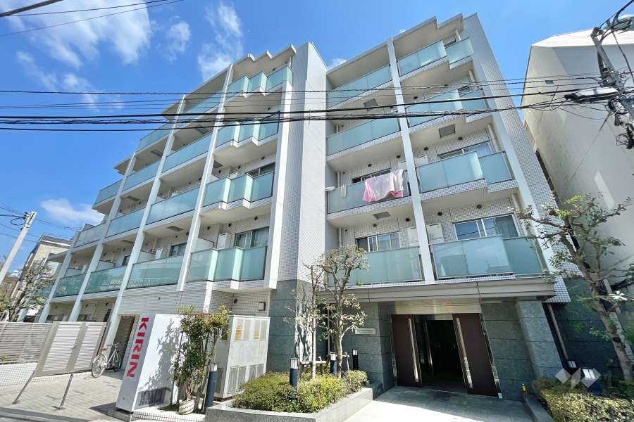 グレイスコート白金の外観（南西側から）