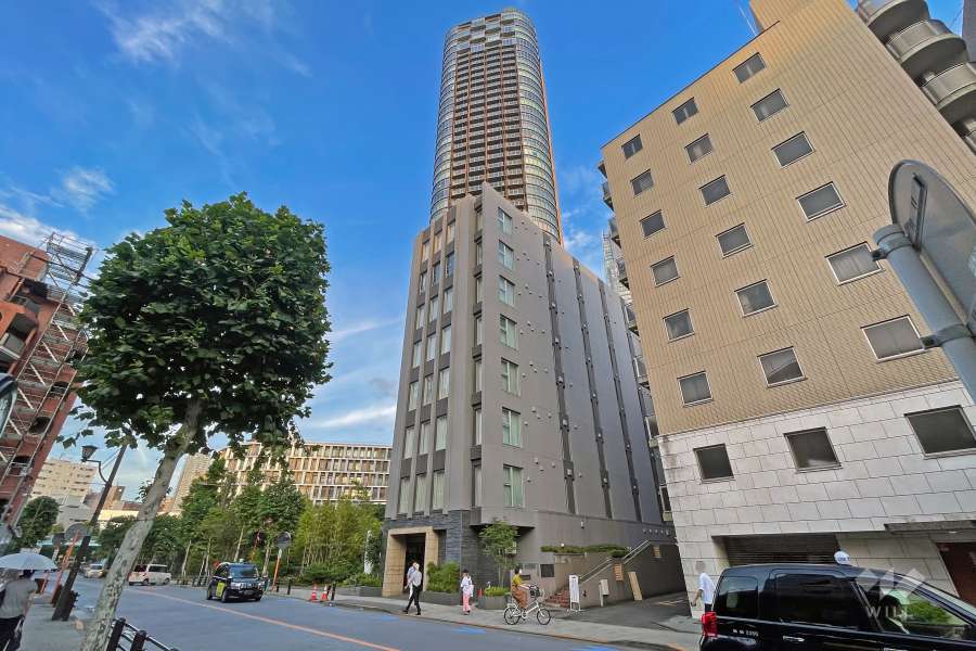 敷地の北西側前面道路（北西側から）