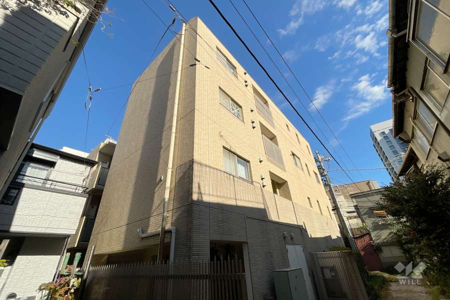 白金ハウス（白金5丁目）の外観（南西側から）