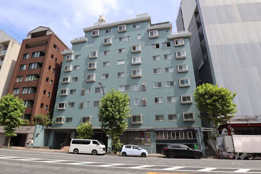 麻布広尾ナショナルコートの外観（南西側から）