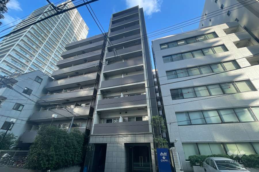 ロメック芝浦の外観（南西側から）