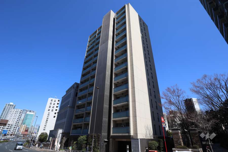 グランスイート白金高輪の外観（南西側から）