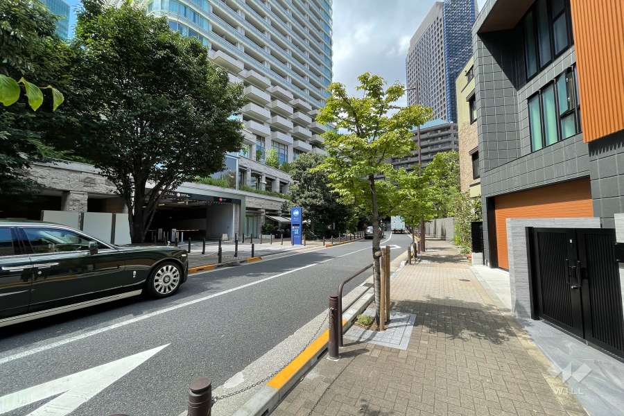 敷地の南東側前面道路（南西側から）-(2)
