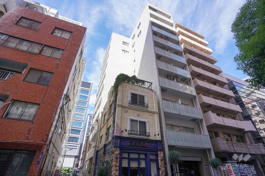 中銀第２新橋マンシオンの外観（南側から）　