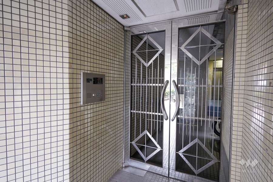 敷地西側の前面道路（北側から）