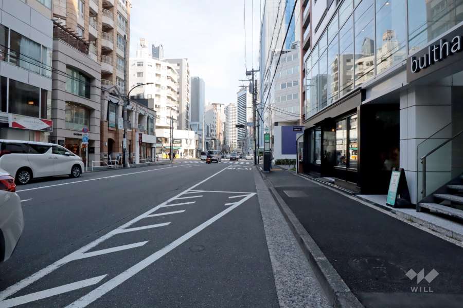 敷地北東側の前面道路　