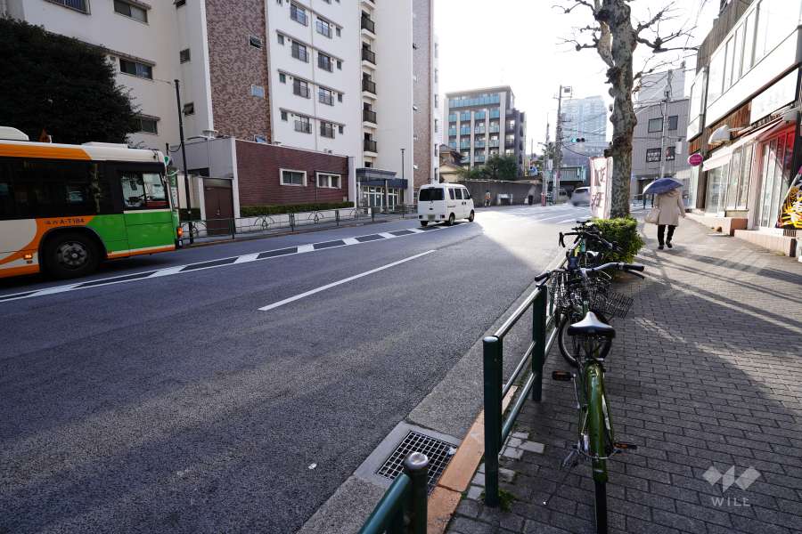 敷地南側の前面道路（東側から）