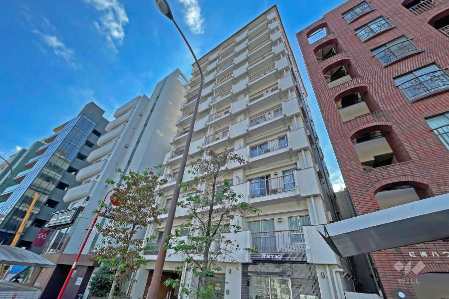 麻布永谷マンションの外観（北西側から）