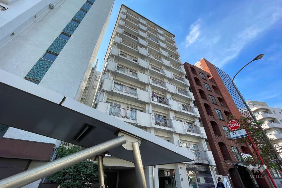 麻布永谷マンションの外観（北東側から）