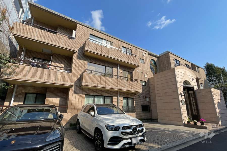 元麻布ウエストパークマンションの外観（北西側から）