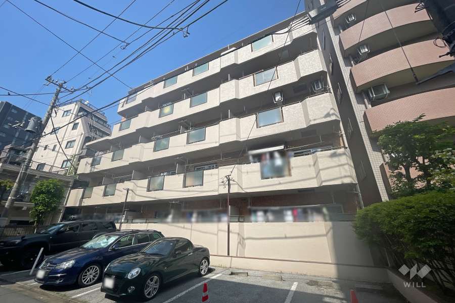 南麻布ローヤルコーポの外観（南側から）