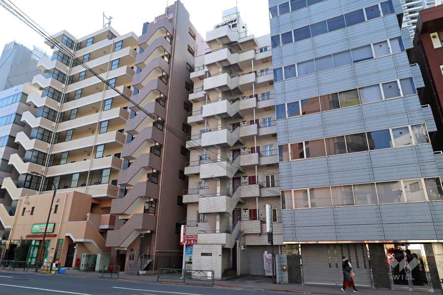 ローレルプラザ田町の外観（北側から）