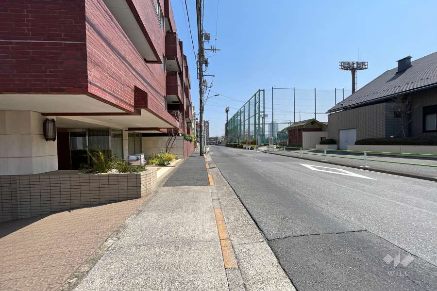 敷地南西側の前面道路