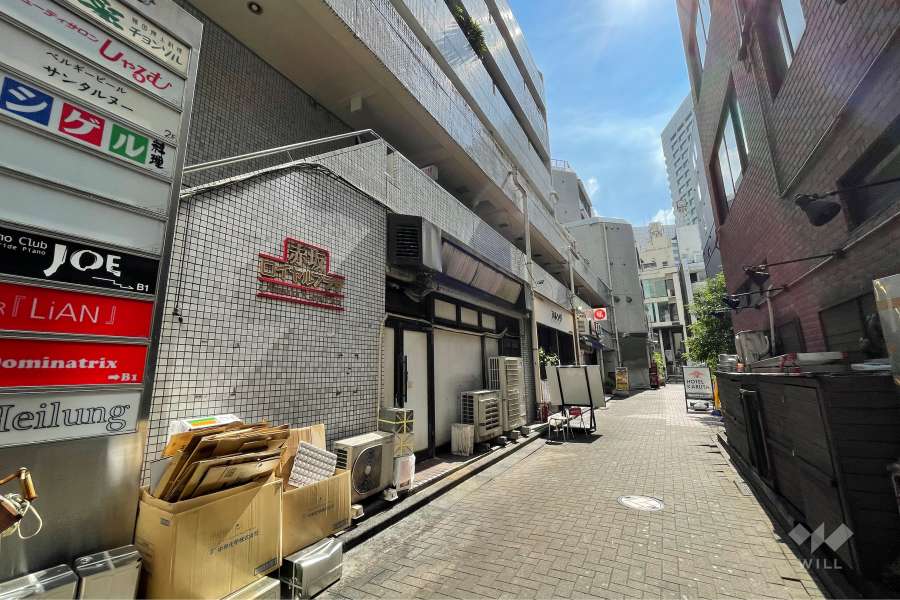 敷地北側の前面道路（東側から）