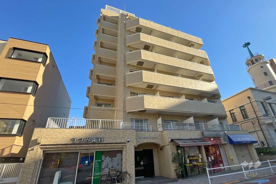 朝日高輪マンションの外観（南西側から）