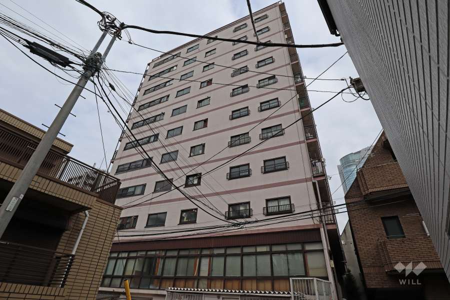 霞町コーポの外観（南東側から）