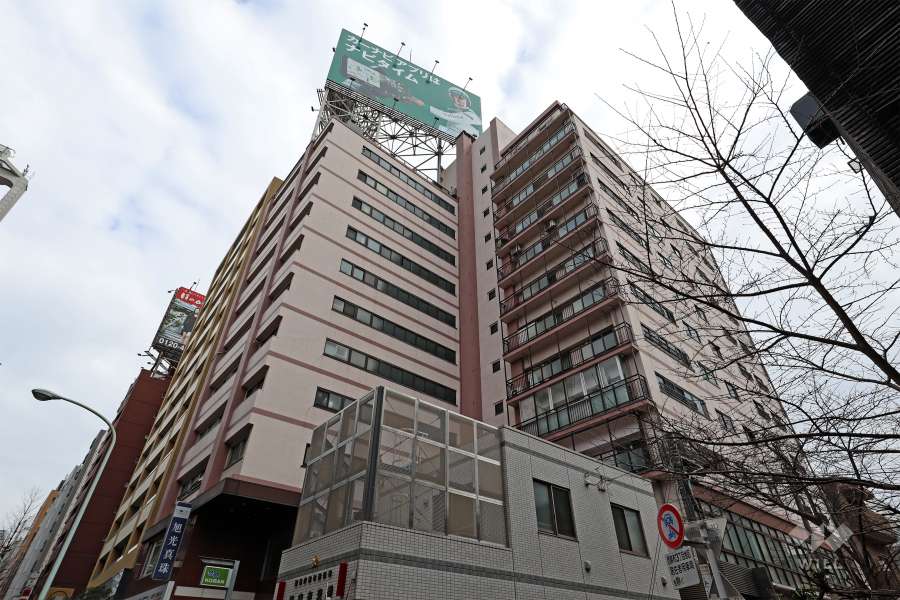 霞町コーポの外観（北西側から）