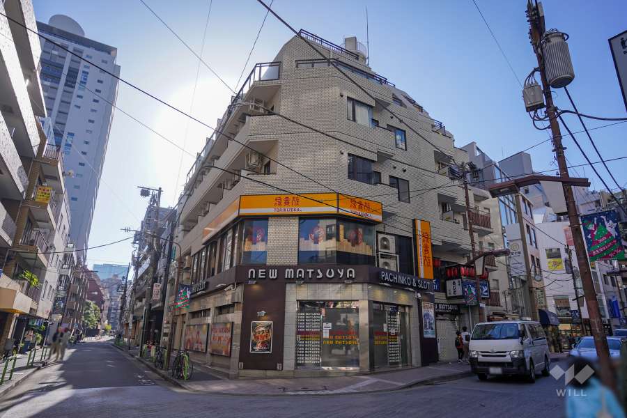 シルバープラザ麻布十番の外観（北東側から）