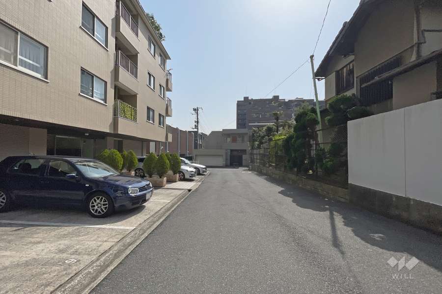 敷地北西側の前面道路　