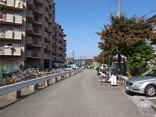 敷地東側の前面道路。