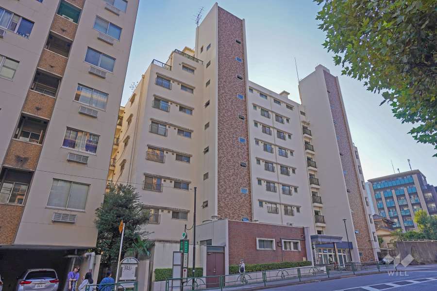 コープ高輪車坂の外観（北東側から）