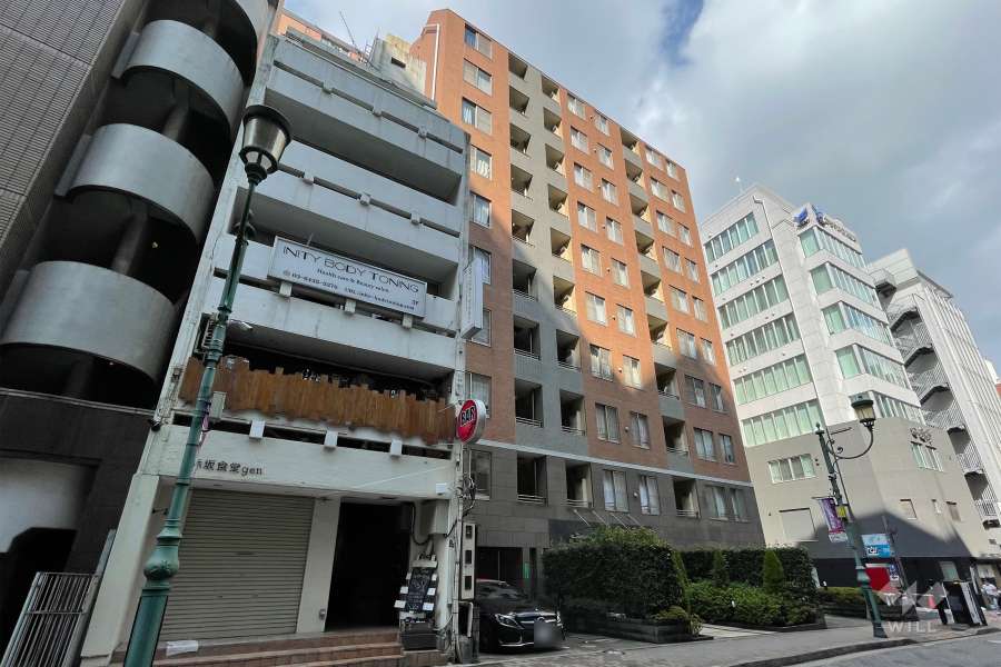 レックス赤坂レジデンスの外観（南東側から）