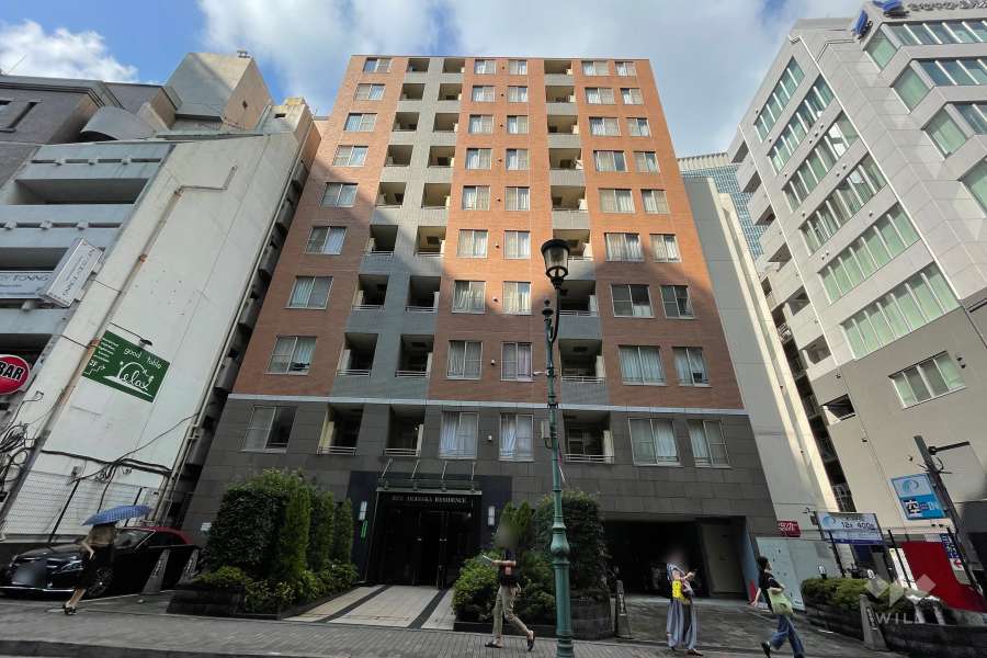 レックス赤坂レジデンスの外観（東側から）