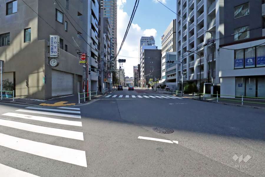 敷地北側前面道路(東側から)