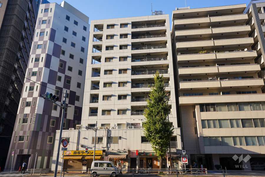 クレール芝の外観（南側から）