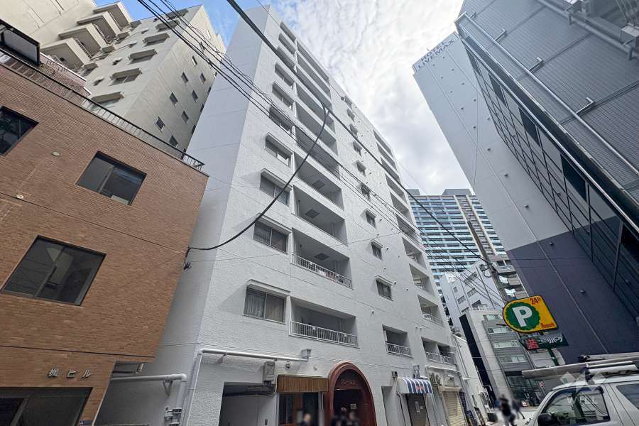 クレール芝の外観（北西側から）