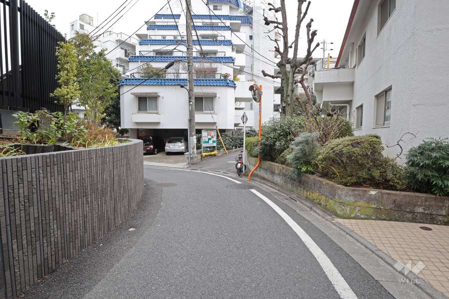 敷地北側の前面道路