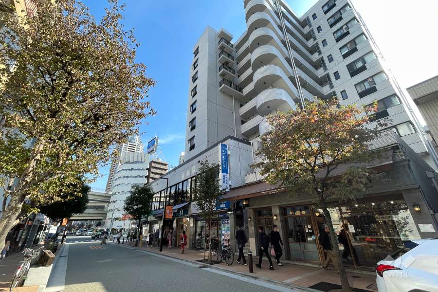 敷地の北側前面道路（西側から）