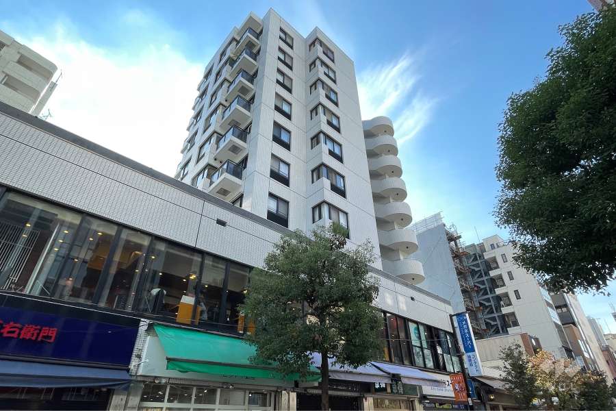 グランドメゾン麻布十番館の外観（北東側から）