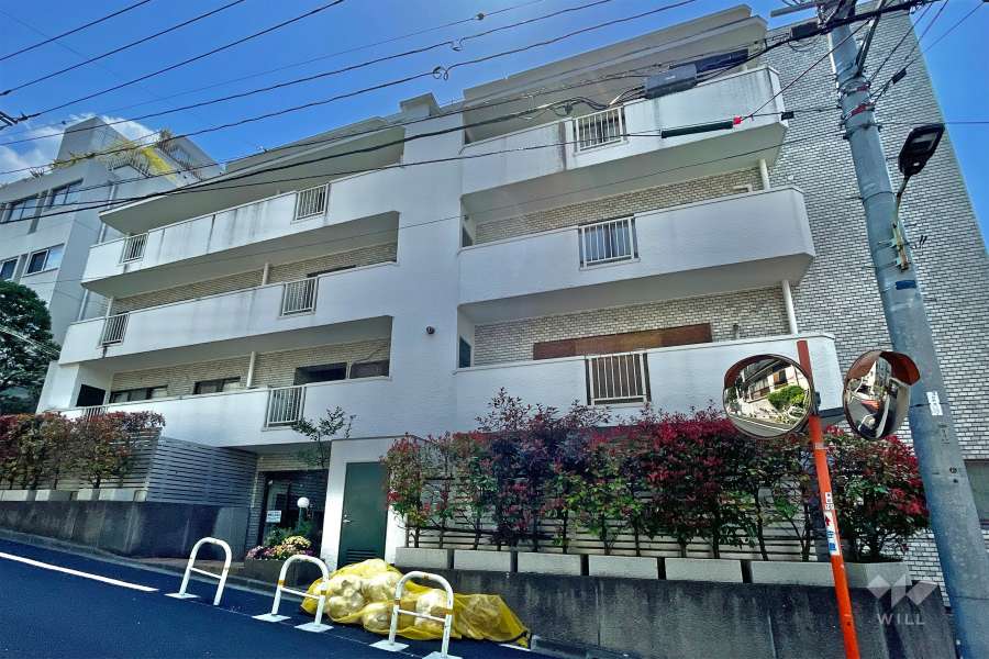 白金台パークサイドハイツの外観（北西側から）