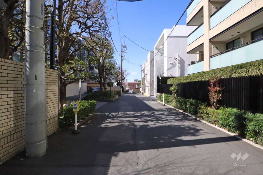 敷地北側の前面道路（東側から）(B棟)