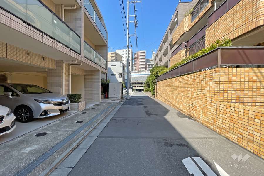 敷地北側の前面道路（東側から）