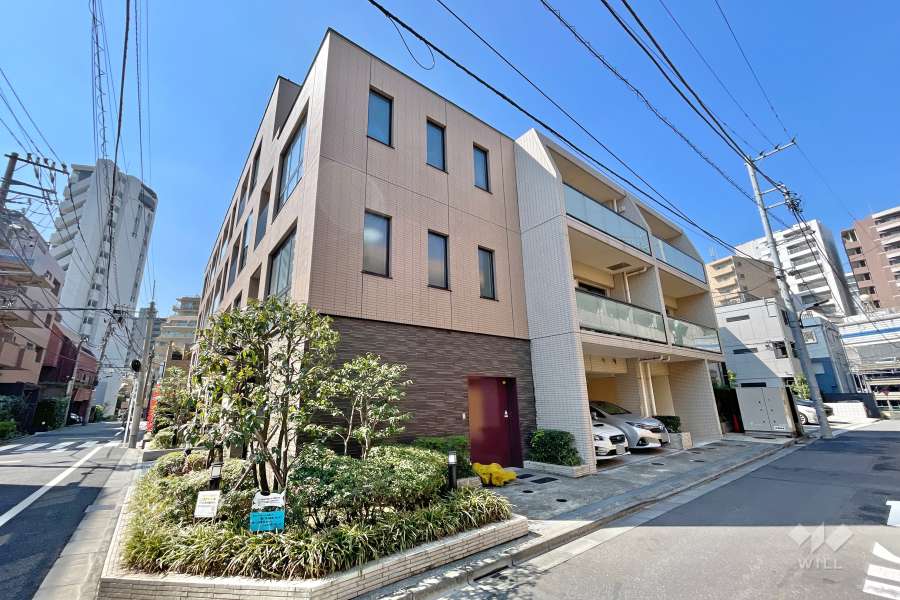 サンウッド三田綱町の外観（北東側から）