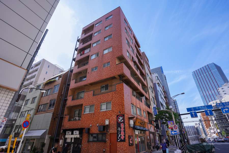 マック三田コートの外観（北西側から）