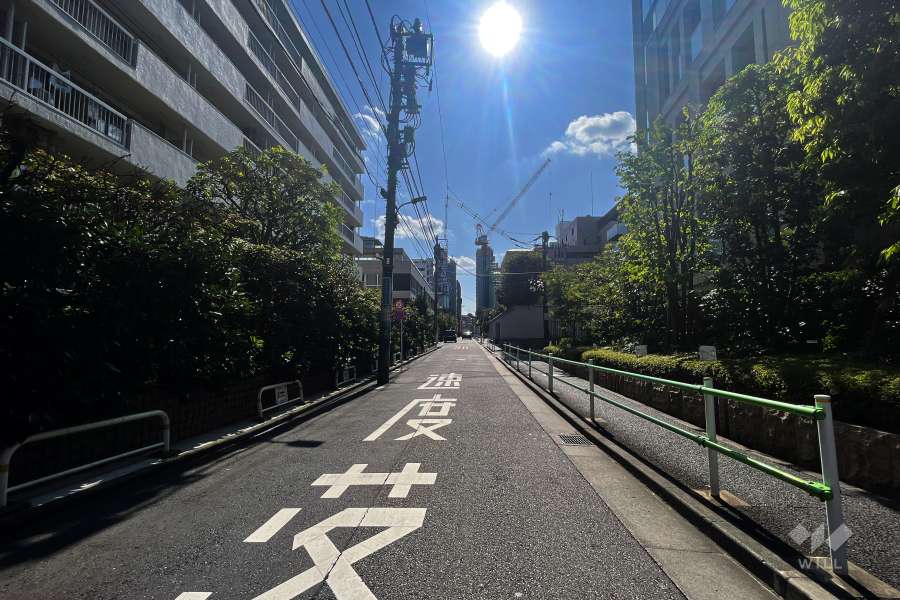 敷地南東側の前面道路