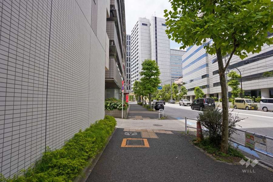 敷地北側の前面道路（東側から）