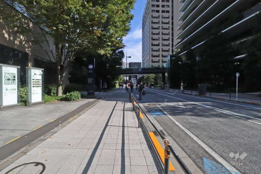 敷地東側の前面道路(南側から)