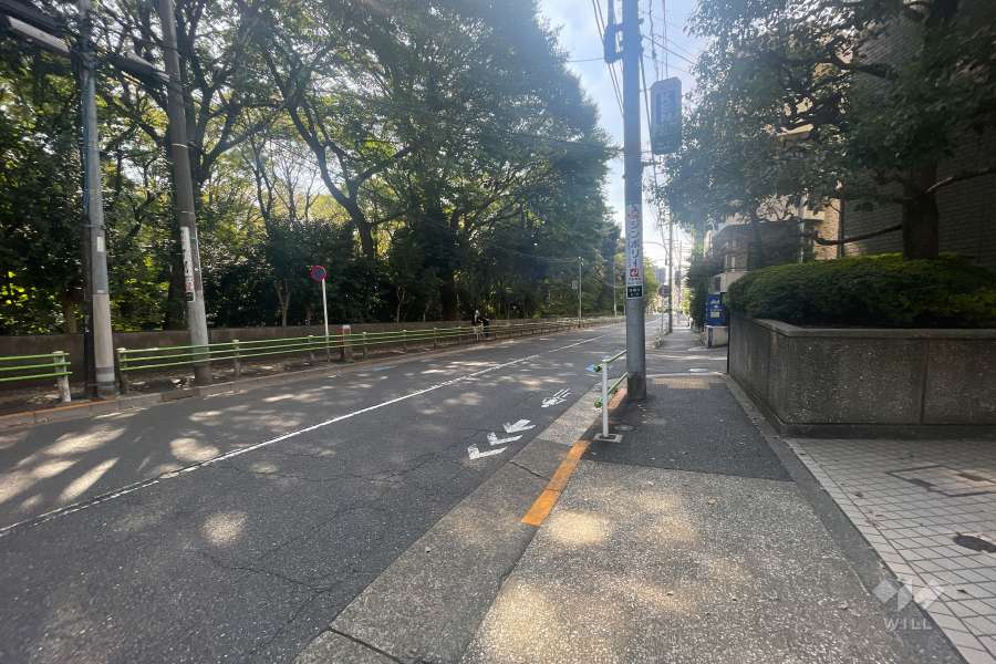 敷地南東側の前面道路