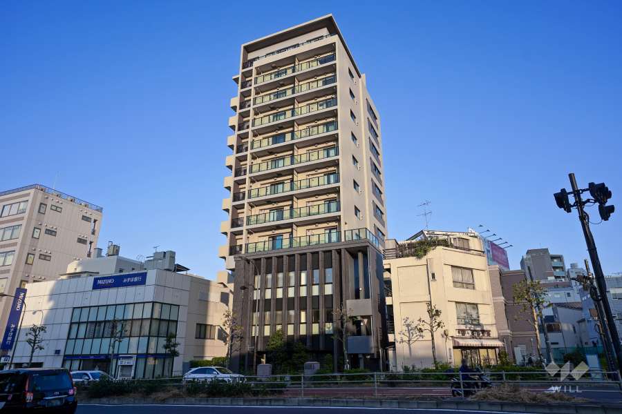 グランリビオ高輪3丁目の外観（南西側から）