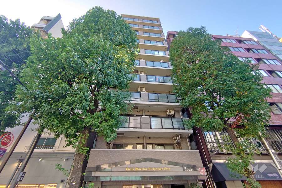 ライオンズマンション西麻布シティの外観（東側から）