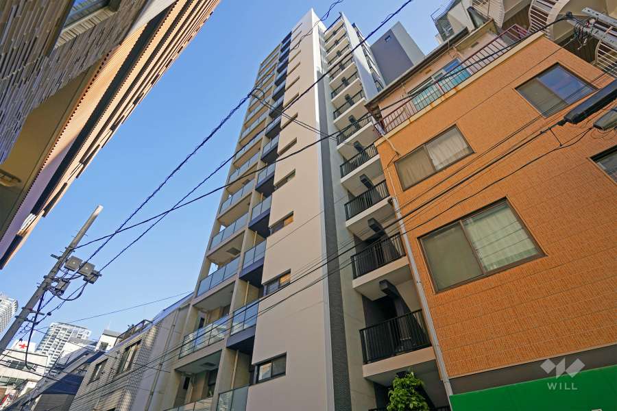 リビオレゾン新橋ネックスの外観(北西側から)