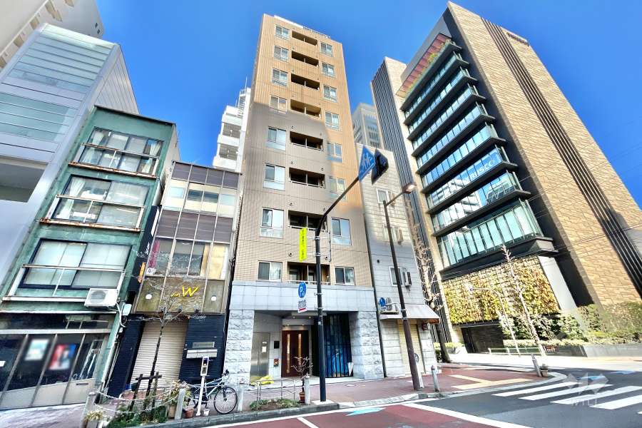 ラステュディオ新橋の外観（南東側から）