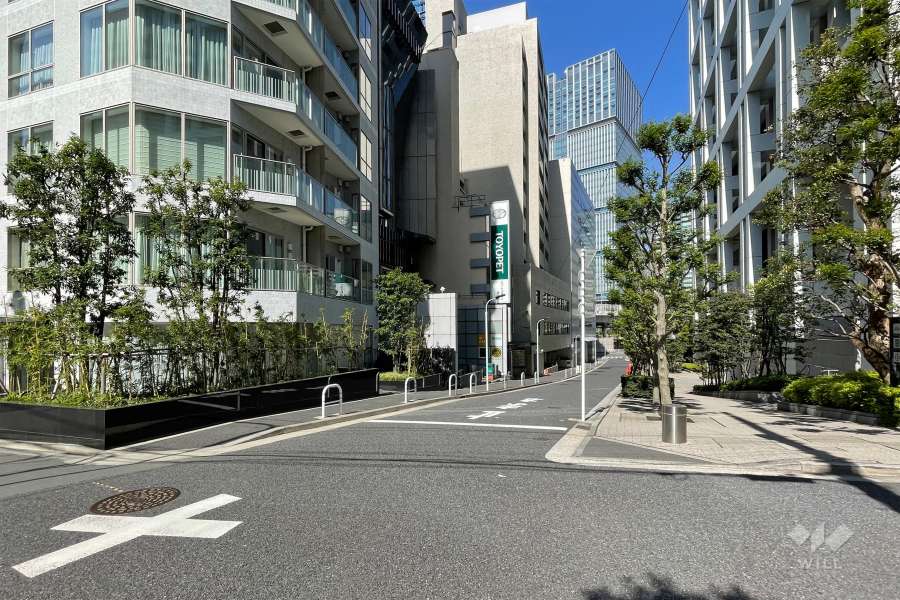 敷地南東側の前面道路