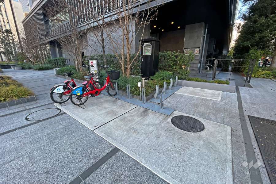 レンタル自転車置場があります。