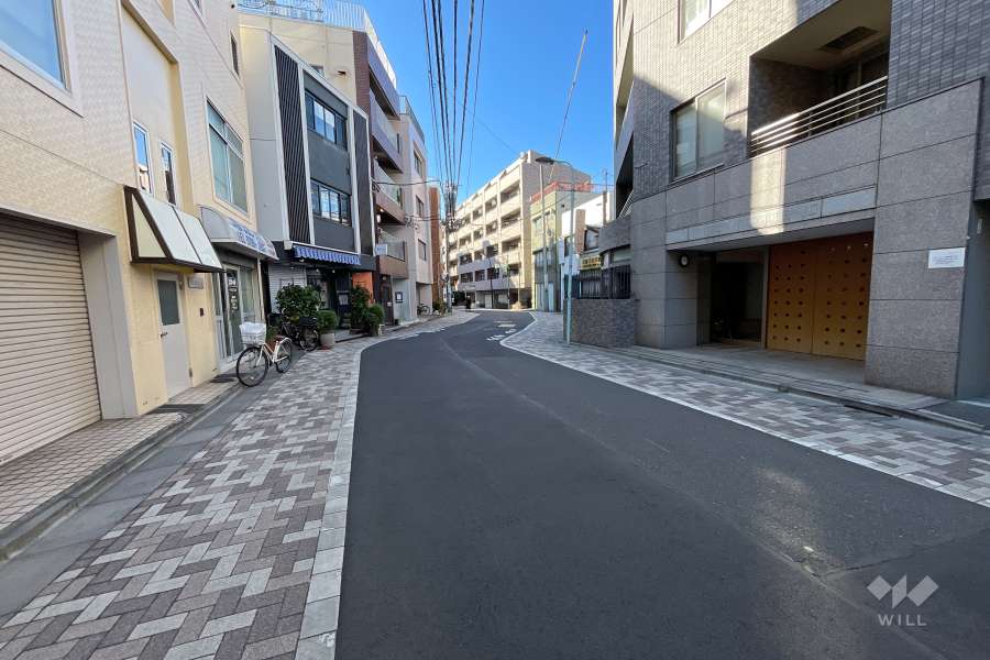 敷地南側のの前面道路（東側から）